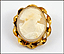 Cameo Brooch with Twisted Rim in Gold Filled THUMBNAIL