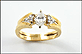 Diamond Wedding Set, Marquise Cut Center Stone in 14K Yellow Gold THUMBNAIL