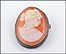 Cameo Pendant or Brooch in Silver THUMBNAIL