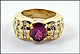 Pink Tourmaline Ring in 14K Yellow Gold THUMBNAIL