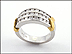 Diamond Band in Platinum and 18k Yellow Gold THUMBNAIL