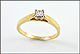 Princess Cut Diamond Engagement Ring in 14K Yellow Gold THUMBNAIL