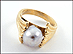 South Sea Baroque Pearl Ring in 14K Yellow Gold THUMBNAIL
