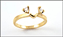 Trillion Cut Diamond Jacket in 14K Yellow Gold THUMBNAIL