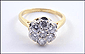 Diamond Cluster Ring in 14K Yellow Gold THUMBNAIL