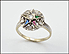 Eastern Star Ring in 14K White Gold THUMBNAIL