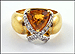 Citrine and Diamond Ring in 18K Yellow Gold THUMBNAIL