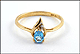 Blue Topaz Ring in 10K Yellow Gold THUMBNAIL