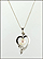 Heart Necklace with Pearl in 14K White Gold THUMBNAIL