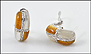 Mother Of Pearl Omega Back Earrings in 18K White Gold THUMBNAIL
