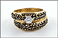 Antiqued Diamond Wedding Set in 14K Yellow Gold THUMBNAIL