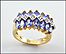 Multi Tanzanite Band in 14K Yellow Gold THUMBNAIL