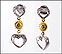 Heart Dangle Earrings in 18K Two-Tone Gold THUMBNAIL