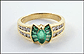Emerald and Diamond Ring in 14K Yellow Gold THUMBNAIL
