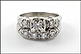 Vintage Diamond Wedding Set in 14K White Gold THUMBNAIL