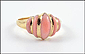 Coral Ring in 14K Yellow Gold THUMBNAIL