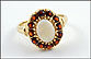 Opal and Garnet Cluster Ring in 14K Yellow Gold THUMBNAIL