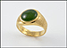 Men's Jade Ring in 14K Yellow Gold THUMBNAIL