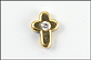 Child's Cross Diamond Pendant in Yellow Gold THUMBNAIL