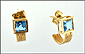 Blue Topaz Earrings in 10K Yellow Gold THUMBNAIL