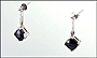 Onyx Dangle Earrings in 10K White Gold THUMBNAIL