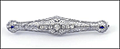 Filigree Diamond Bar Pin in 14K White Gold THUMBNAIL