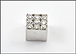 Square Diamond Pendant in 14K White Gold THUMBNAIL