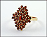 Garnet Cluster Ring in 10K Yellow Gold THUMBNAIL