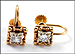 Diamond Screwback Earrings, 1930's in 10K White Gold THUMBNAIL