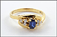 Sapphire and Diamond Ring in 14K Yellow Gold THUMBNAIL