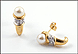 ''J'' Hoop Pearl Earrings in 14K Yellow Gold THUMBNAIL
