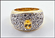 Sapphire Ring in 14K Yellow and White Gold THUMBNAIL