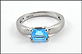 Blue Topaz Ring East-West in 14K White Gold THUMBNAIL