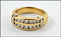 Double Row Diamond Band in 14K Yellow Gold THUMBNAIL