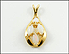 Opal Cluster Pendant in 14K Yellow Gold THUMBNAIL