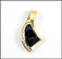 Onyx and Diamond Slide Pendant in 14K Yellow Gold THUMBNAIL