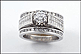 Wedding Set (Three Rings) in Platinum THUMBNAIL