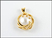Mabe' Pearl and Diamond Pendant in 14K Yellow Gold THUMBNAIL