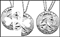 Franklin Half Heart Cut Pair THUMBNAIL