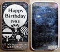 Happy Birthday 1983' Art Bar by National Mint. THUMBNAIL