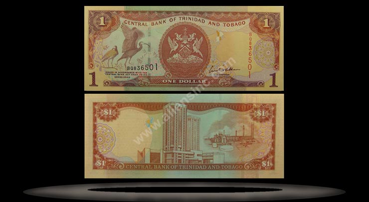 Trinidad & Tobago Banknote, 1 Dollar, 2002, P#41 MAIN
