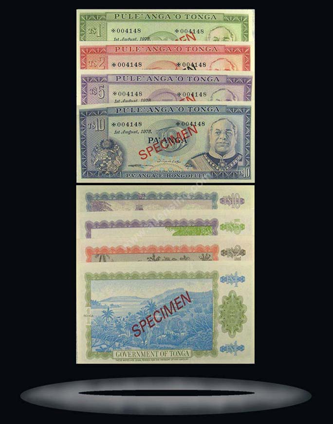 Tonga Banknote, 1-10 Pa'anga, 1978, P#1 MAIN