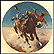 Cowboy Style Collector Plate by William R. Leigh THUMBNAIL