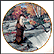 Otter At A September Waterfall Collector Plate by Peter Barratt THUMBNAIL