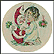 Santa And Girl Collector Plate by Charlotte Byj THUMBNAIL