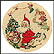 Santa At Tree Collector Plate by Charlotte Byj THUMBNAIL