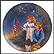 July - Star Spangled Sky Collector Plate by Sandra Kuck THUMBNAIL