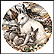 Arctic Hare Family Collector Plate by Mike Jackson THUMBNAIL