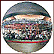 Santa Cruz Beach Boardwalk Carousel - artist signed Collector Plate by Lee Hartman THUMBNAIL