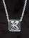 Sterling Silver Necklace, Letter K THUMBNAIL